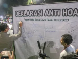 Deklarasi Anti Hoax, Kapolres Ajak Pegiat Media Sosial Kawal Pemilu 2024 Berjalan Aman dan Damai