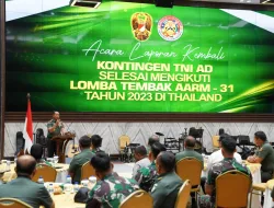 Panglima TNI Berikan Reward Kepada Atlet Berprestasi Peraih Trophy Lomba Tembak AARM-31 Tahun 2023