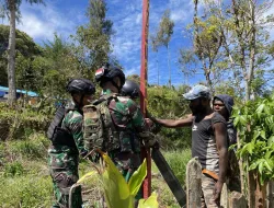 Satgas 330 Tri Dharma Hadirkan Pelita, Aprianus Tersenyum Bahagia