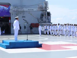 Peringati Hari Armada Tahun 2023, Koarmada III Laksanakan Upacara Tabur Bunga di Perairan Sorong