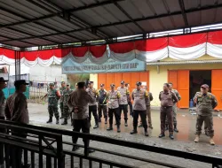 Kawal Aksi Damai FA Ampuh, Polsek Pakuhaji Gelar Apel Pam di Kantor Desa Laksana