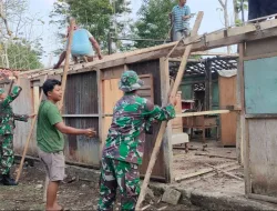 Koramil 11/Manyaran Kembali Bersama Warga Bahu-Membahu Bangun RTLH Milik Suwardi