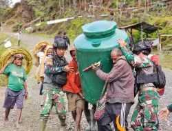 Satgas 330 Bantu Masyarakat Kampung Bilogai Dapatkan Air Bersih, Sebuah Catatan Sejarah Negeri Diatas Awan