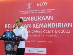 Optimalkan Pembinaan Kemandirian, Lapas Pemuda Tangerang Resmikan One Lapas One Career Center