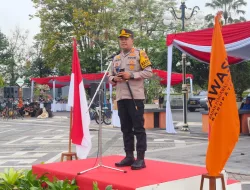Kapolres Blora Hadiri Apel Siaga Pengawasan Pemilu Serentak Tahun 2024 Kabupaten Blora