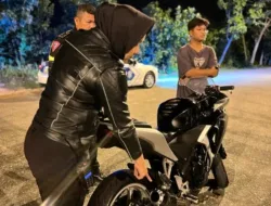 Kasat Lantas Polres Pelalawan Pimpin Penertiban Aksi Balap Liar di Komplek Bhakti Praja