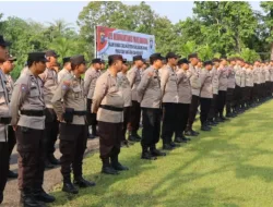 Dalam Rangka Cooling System OMB Lancang Kuning Pemilu 2024, Kapolres Kuansing Pimpin Apel Bhabinkamtibmas