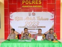 Polres Kuansing Gelar Press Release Akhir Tahun 2023