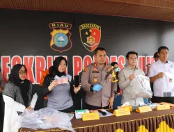 Gelar Press Release, Polres Dumai Berhasil Ungkap Kasus Kekerasan Terhadap Anak Dibawah Umur