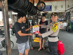 Sasar Masyarakat di Keramaian, Subsatgas Binmas OMB LK Polda Riau Gencar Edukasi dan Sosialisasi Pemilu Damai 2024