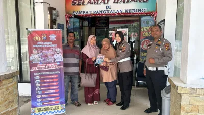 Satlantas Polres Pelalawan Gencar Sosialisasikan Program Riau Tertib Berkeselamatan