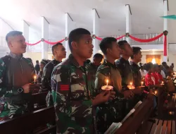 Merdunya Suara Vokal Grup Satgas 330 Tri Dharma, Iringi Ibadah Perayaan Natal di GKII Antiokhia Intan Jaya