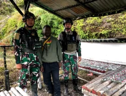 Satgas 330 Laksanakan Sweeping Di Jalan Trans Sugapa, Berhasil Amankan Puluhan Miras Ilegal