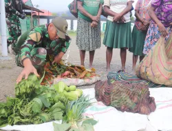 Program BOHAI Satgas 330 Terus Digelar, Hasil Bumi Mama Papua Ludes Terjual