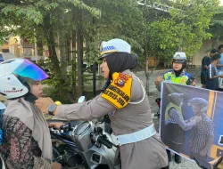 Mengusung Tema Disiplin Berlalu Lintas Cerminan Budaya Bangsa, Satlantas Polres Pelalawan Dukung Program Riau Tertib Berkeselamatan