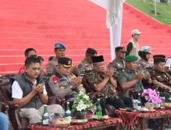 Kapolres Pelalawan Hadiri Apel Siaga Pengawas Pemilu Kabupaten Pelalawan