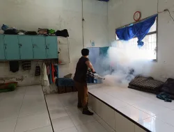 Lapas Binjai Kanwil Kumham Sumut Sterilkan Lingkungan Kantor dan Blok Hunian Dari Wabah DBD, Zika dan Chikungunya