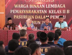 Bentuk Sinergitas, KPU Kota Pasuruan Berikan Sosialisasi Pemilu Kepada Warga Binaan di Lapas Kelas IIB Pasuruan