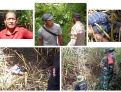 Pihak Kepolisian Polsek Cijeruk Polres Bogor Menggelar Olah TKP Penemuan Jenazah Di Kebun Pisang