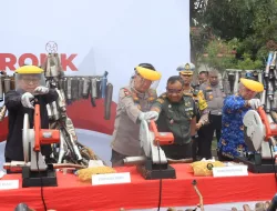 Upaya Cipta Kondisi Jelang Natal dan Tahun Baru, Polda Riau Musnahkan 1.597 Knalpot Brong