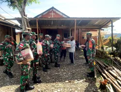 Koramil 1715-01/Oksibil Berbagi Kasih Natal di Gereja Gereja Wilayah Kabupaten Pegunungan Bintang