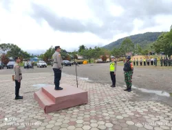 Kapolres Pimpin Apel Gelar Pasukan Ops Lilin Cartenz 2023  di Kabupaten Pegunungan Bintang