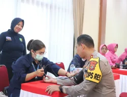 Gandeng PMI, Polres Metro Tangerang Kota Gelar Baksos Donor Darah