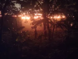Polsek Citeureup  Cek Lokasi Kebakaran dan Lakukan  Olah TKP Kebakaran PT Gokak