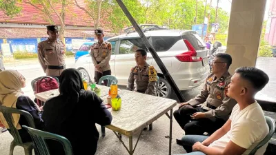Team Satgas Binmas Polda Riau Sasar Lokasi Wisata Sosialisasikan Pemilu Damai