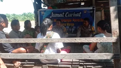 Polsek Medang Kampai Gelar Jumat Curhat di Komplek Perumahan PT Cipto