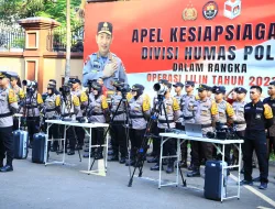 Kadiv Humas Tekankan Beberapa Hal Saat Gelar Apel Kesiapsiagaan Satgas Humas Polri Pengamanan Nataru