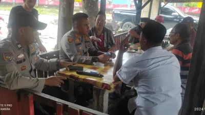Tidak Henti-henti Kapolsek Tambang Terus Menyampaikan Pemilu Damai