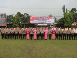 Kapolres Pimpin Sertijap Dua Kapolsek Jajaran Polres Kampar