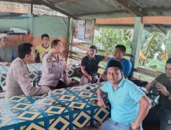 Kapolsek XIII Koto Kampar Jumat Curhat di Dermaga Wisata Gulamo Jembatan 1 Desa Tanjung Alai