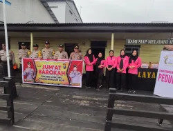 Polsek Concong Berbagi Kebahagiaan pada Kegiatan Jumat Barokah Bersama Bhayangkari Peduli