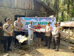 Jumat Barokah, Polsek Kempas Berbagi Sembako Terhadap Sesama