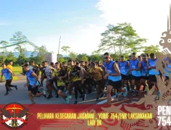 Pelihara Kesegaran Jasmani, Yonif 754/ENK Laksanakan Lari 8K
