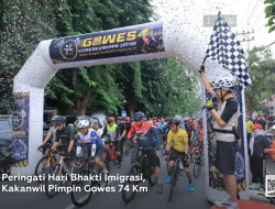 Jajaran Lapas Pasuruan Fun Bike Semarakkan Hari Bhakti Imigrasi ke 74