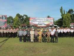 Polres Kampar Laksanakan Apel Gelar Pasukan Sinergitas TNI-Polri Dalam Rangka Pengamanan Cooling System Pemilu 2024