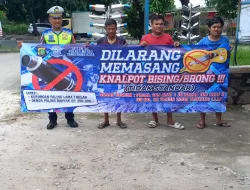 Satlantas Polres Metro Tangerang Imbau Pengendara Tak Gunakan Knalpot Brong