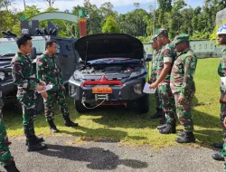 Kodim 1715 Yahukimo Laksanakan Pengecekan Kendaraan Dinas Agar Selalu Siap Operasional