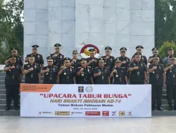 Peringatan Hari Bhakti Imigrasi ke-74, Kakanwil Kemenkumham Sumut Pimpin Upacara Tabur Bunga
