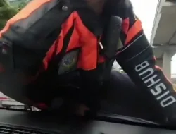 Kronologi Aksi Seorang Petugas Dishub Nemplok di Kap Mobil
