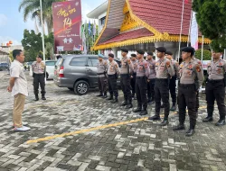Terjun 45 Personil, Subsatgas OMB LK 2023-2024 Tingkatkan Pengamanan Kantor Penyelenggara Pemilu