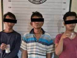 Polisi Gerebek Bantaran Rel KA Tembung, 3 Pria Ditangkap