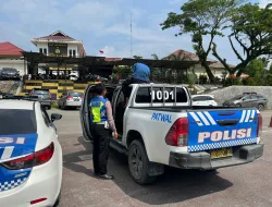 Laksanakan Arahan Kapolri, Satlantas Polres Pelalawan Sosialisasi Pemasangan Kaca Film 20 Persen ke Seluruh Kendaraan Dinas