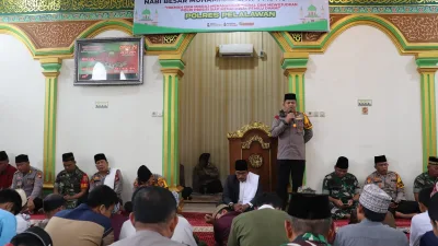 Peringati Isra Mi’raj Nabi Muhammad SAW 1445 H, Polres Pelalawan Gelar Doa Bersama Ciptanya Pemilu Damai 2024 