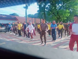 Sinergitas Tanpa Batas, Polresta, Kodim, Bawaslu dan KPU Kota Bogor Olahraga Bersama