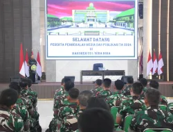Brigjen TNI Dany Rakca  Secara Resmi Membuka Pembekalan Media dan Publikasi Pada Prajurit Korem 031/Wira Bima