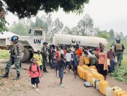 Krisis Air Bersih, Satgas Indo RDB Distribusikan Air Bersih Di Bumi Afrika